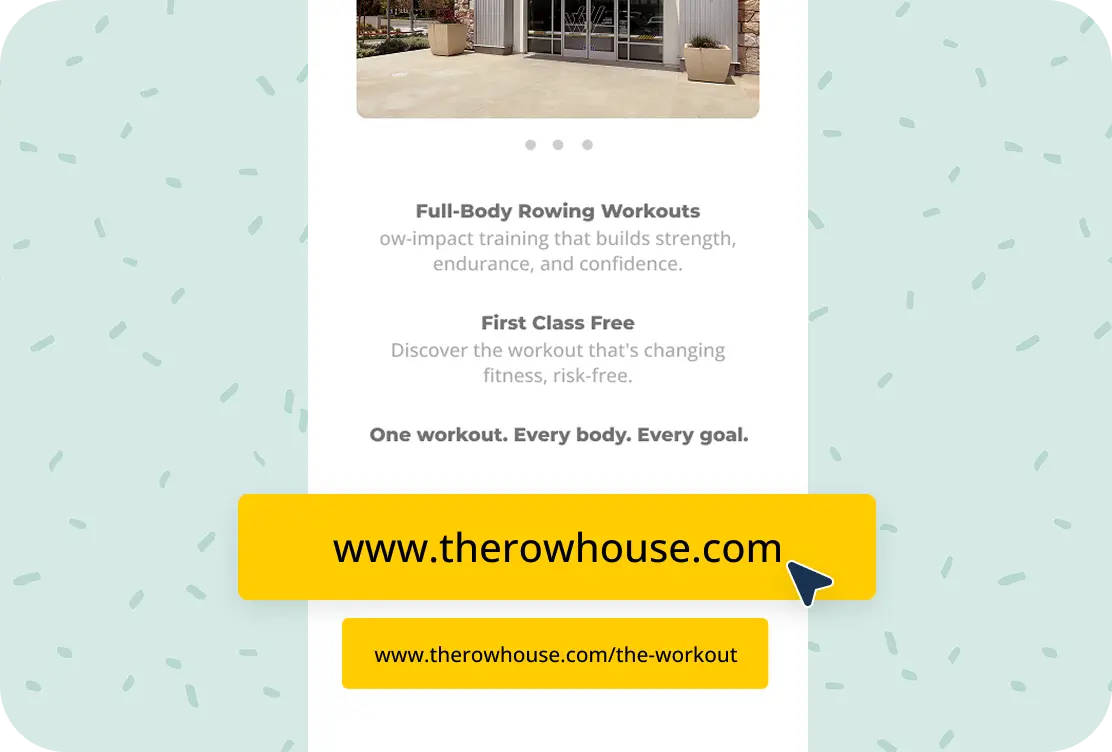 An SMS Dispatch newsletter with clickable buttons and links driving conversions